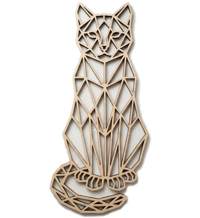 Laser cut wood piece